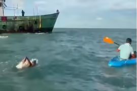 Ishank Singh became the youngest person to swim across the Palk Strait